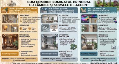 Cum combini iluminatul principal cu lampile si sursele de accent