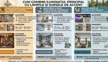 Cum combini iluminatul principal cu lampile si sursele de accent