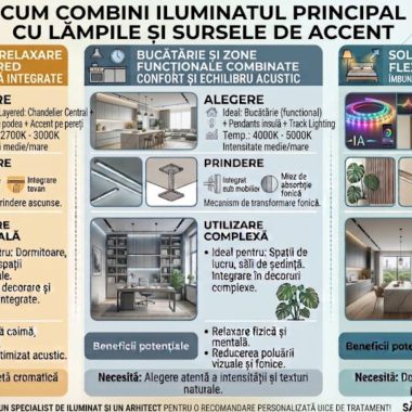 Cum combini iluminatul principal cu lampile si sursele de accent